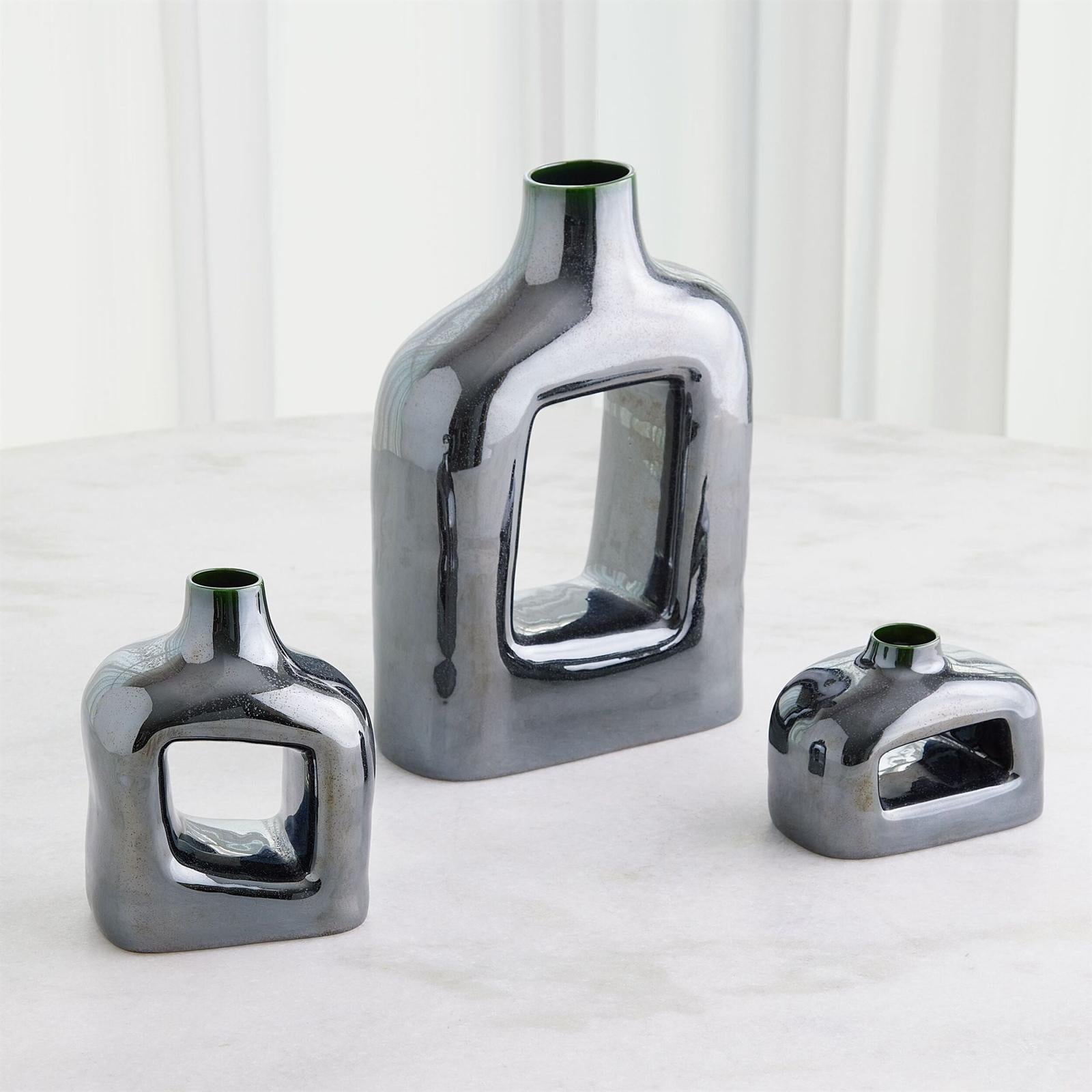 Global Views Porto Reactive Silver Vase