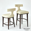 Global Views Anvil Back Ivory Leather Counter Stool Clearance