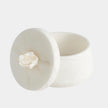 Global Views Finial White Roccia Alabaster Taper Box
