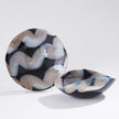 Global Views Swoon Black Beige Bowl and Charger