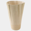 Global Views Pleated Vase Drip Cream