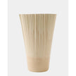 Global Views Pleated Vase Drip Cream