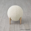 Global Views Shearling Ball Stool by Ashley Childers
