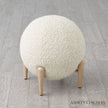 Global Views Shearling Ball Stool by Ashley Childers