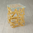 Global Views Gold Leaf Fragments End Table Clearance