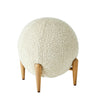 Global Views Shearling Ball Stool by Ashley Childers