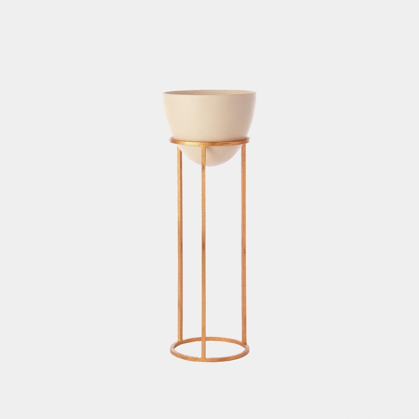 Global Views Wise Egg Antique Gold Leaf Planter