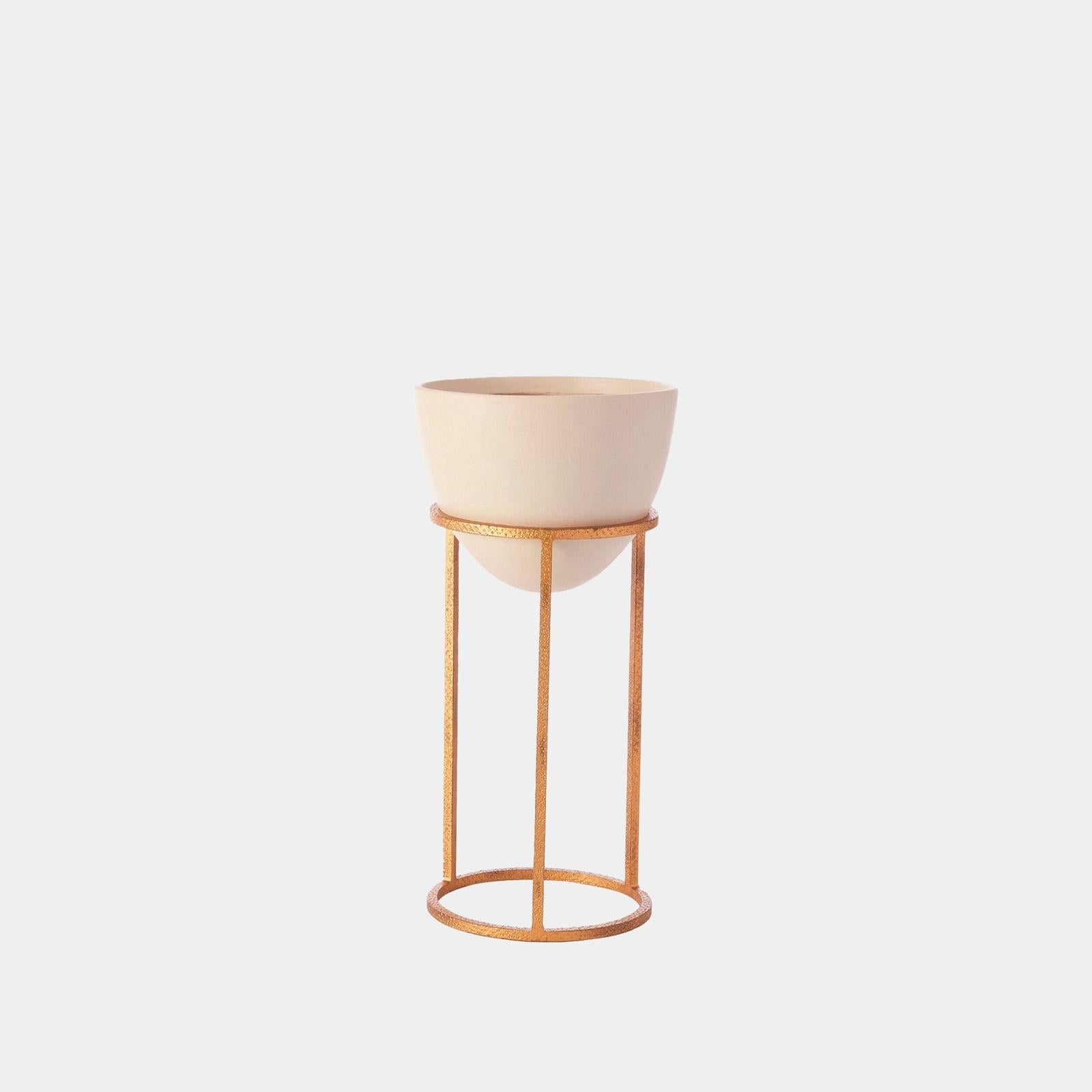 Global Views Wise Egg Antique Gold Leaf Planter