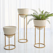 Global Views Wise Egg Antique Gold Leaf Planter