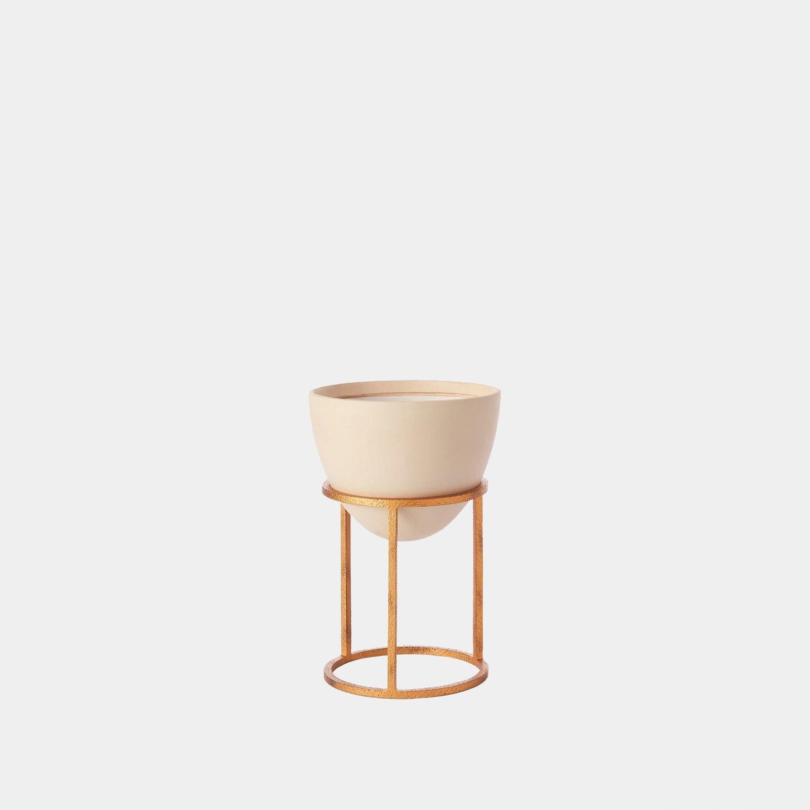 Global Views Wise Egg Antique Gold Leaf Planter