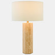 Global Views Viola Travertine Carved Lamp