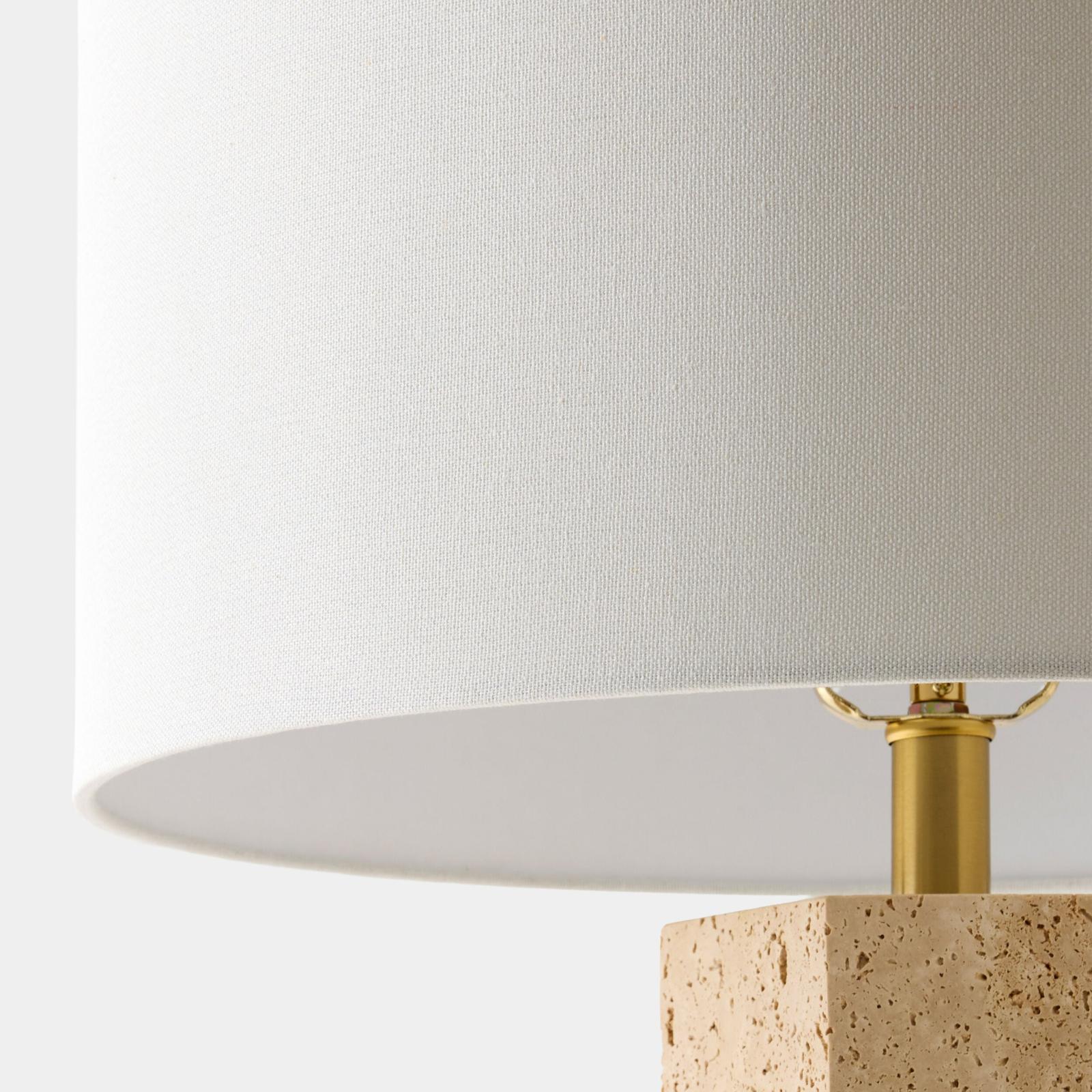 Global Views Viola Travertine Carved Lamp