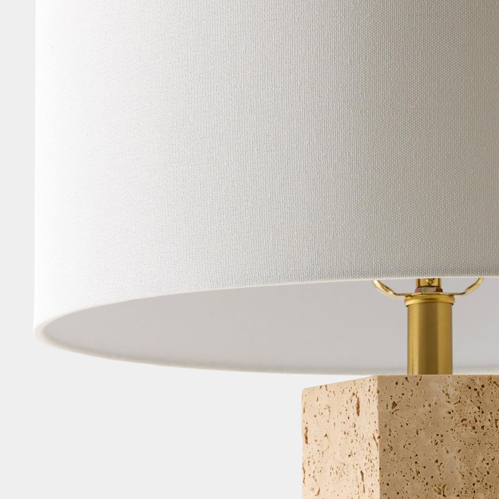Global Views Viola Travertine Carved Lamp