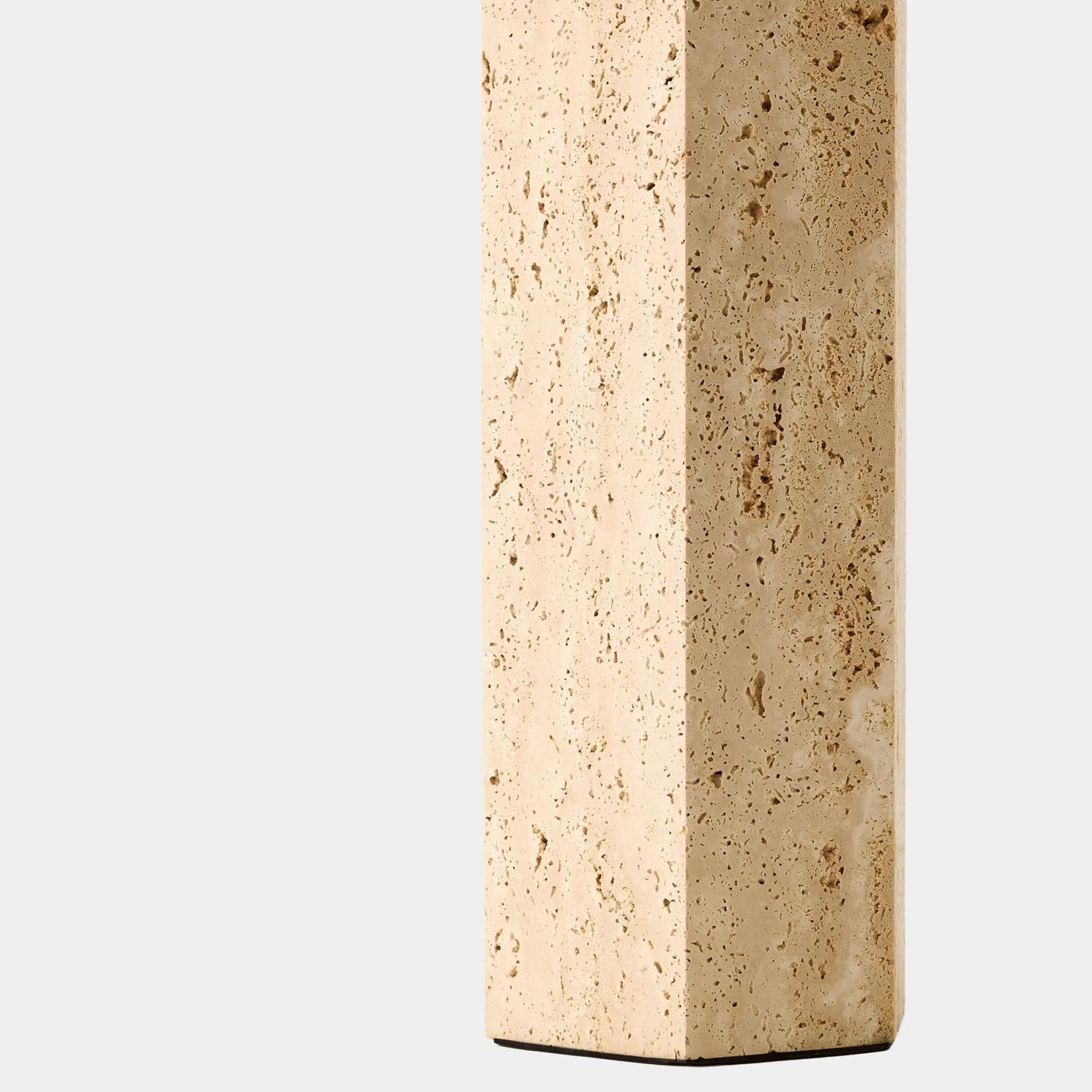 Global Views Viola Travertine Carved Lamp