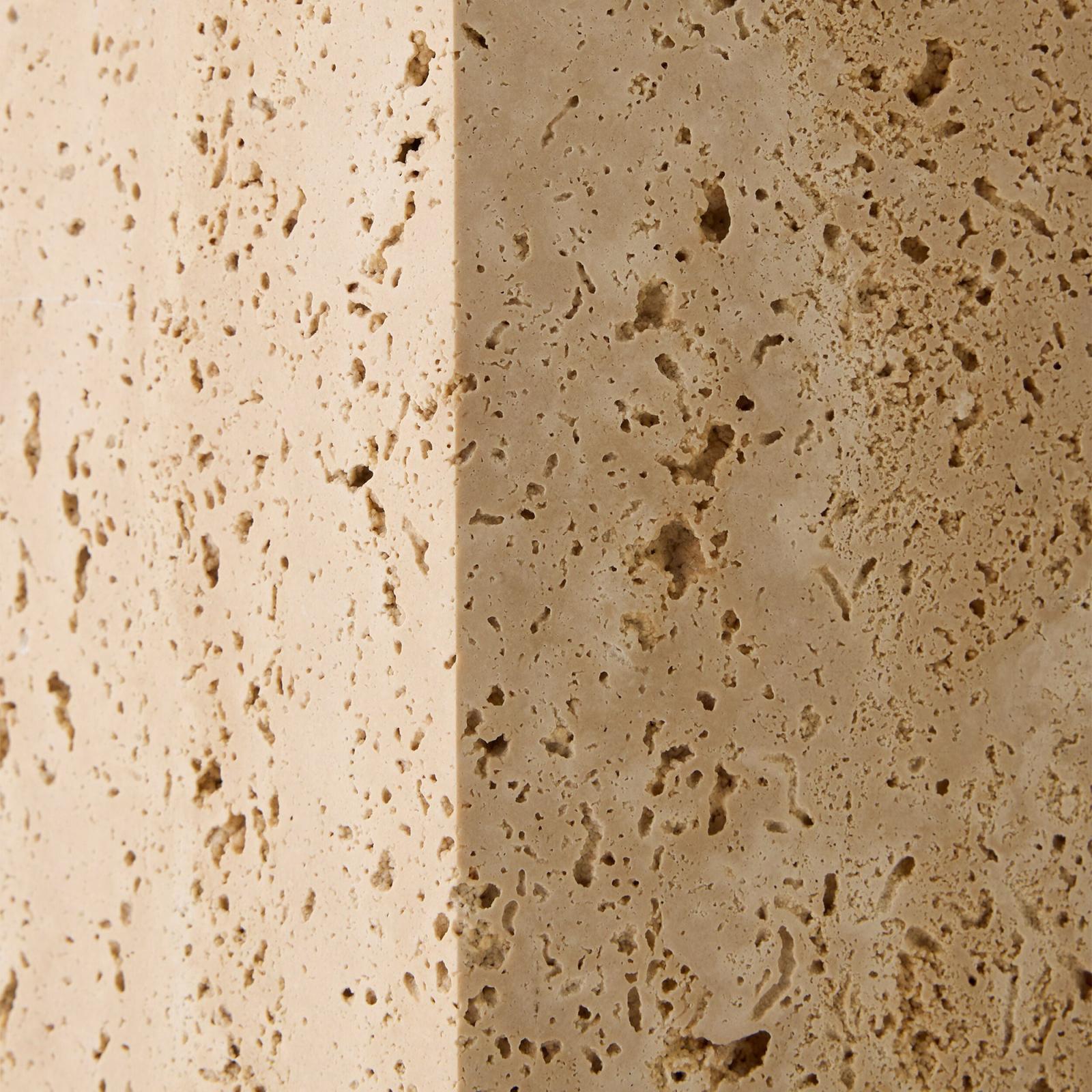 Global Views Viola Travertine Carved Lamp