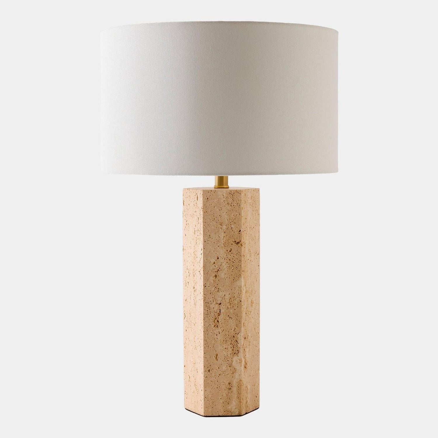 Global Views Viola Travertine Carved Lamp