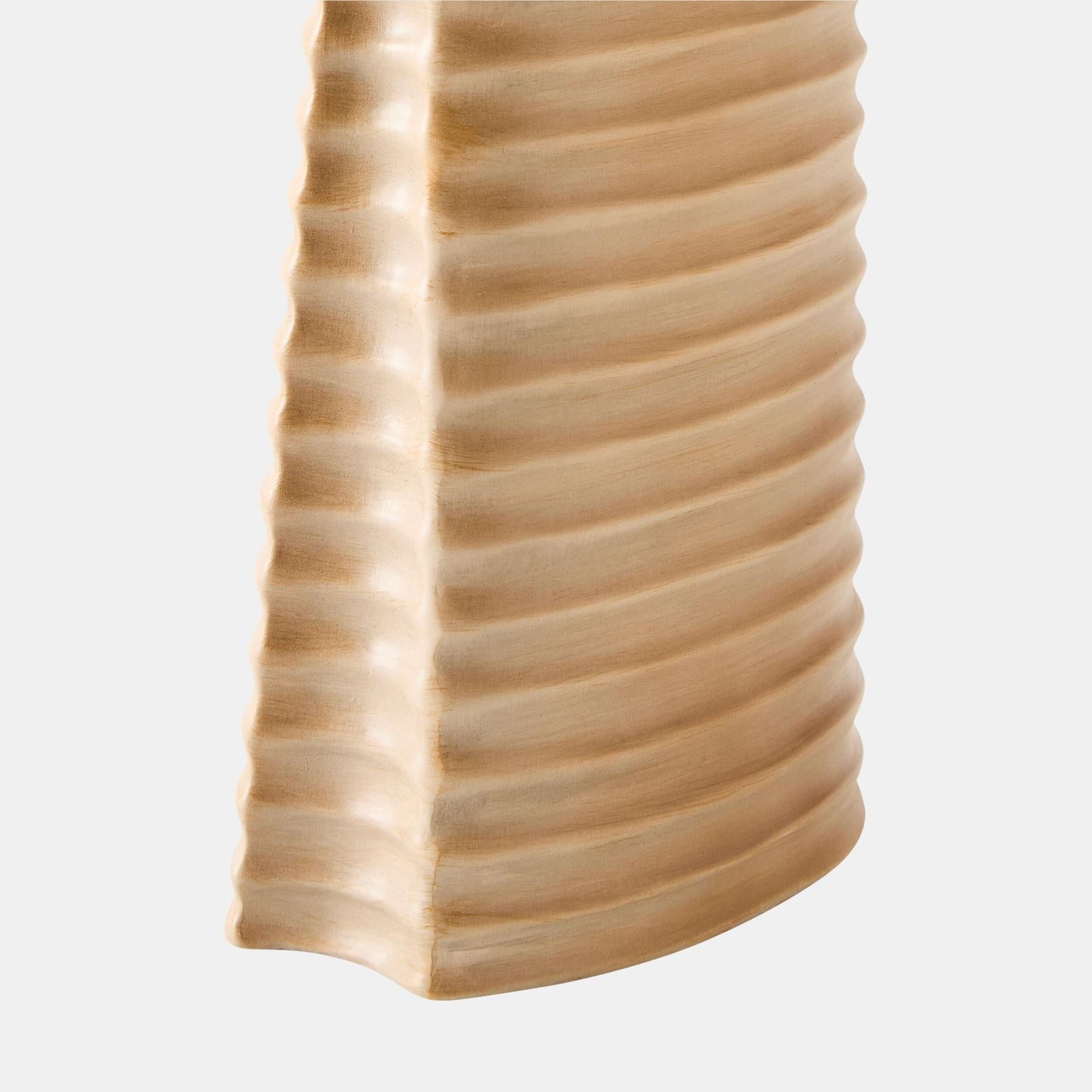 Global Views Striated Metal Lamp