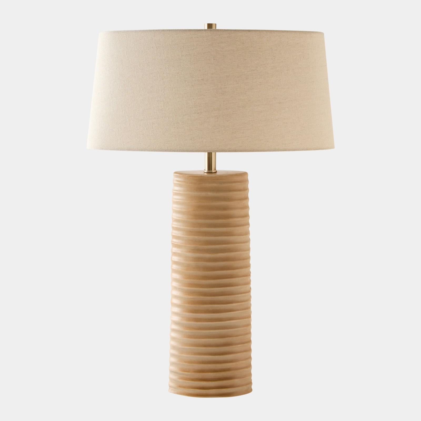 Global Views Striated Metal Lamp