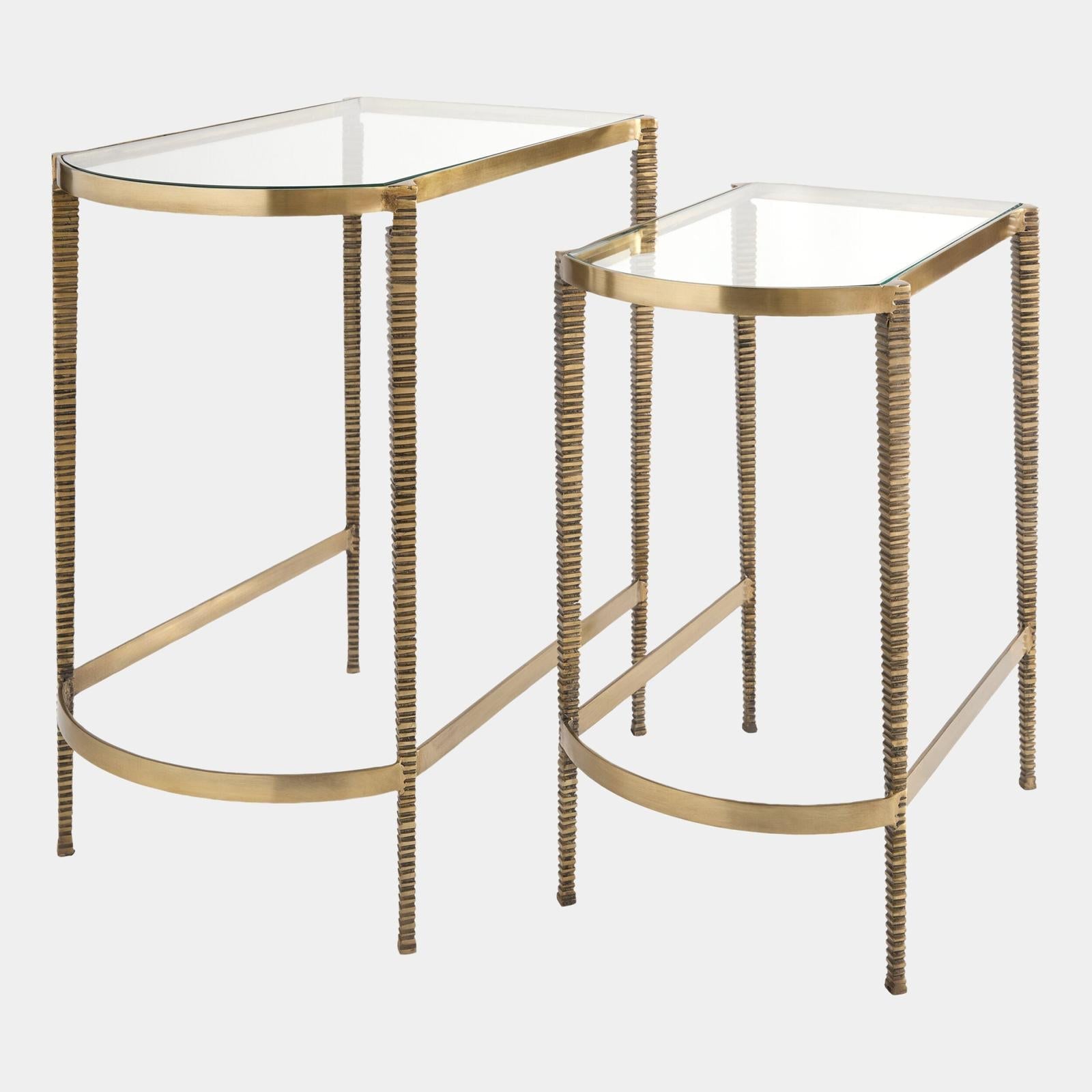 Global Views Set of 2 Arco Textured Tables