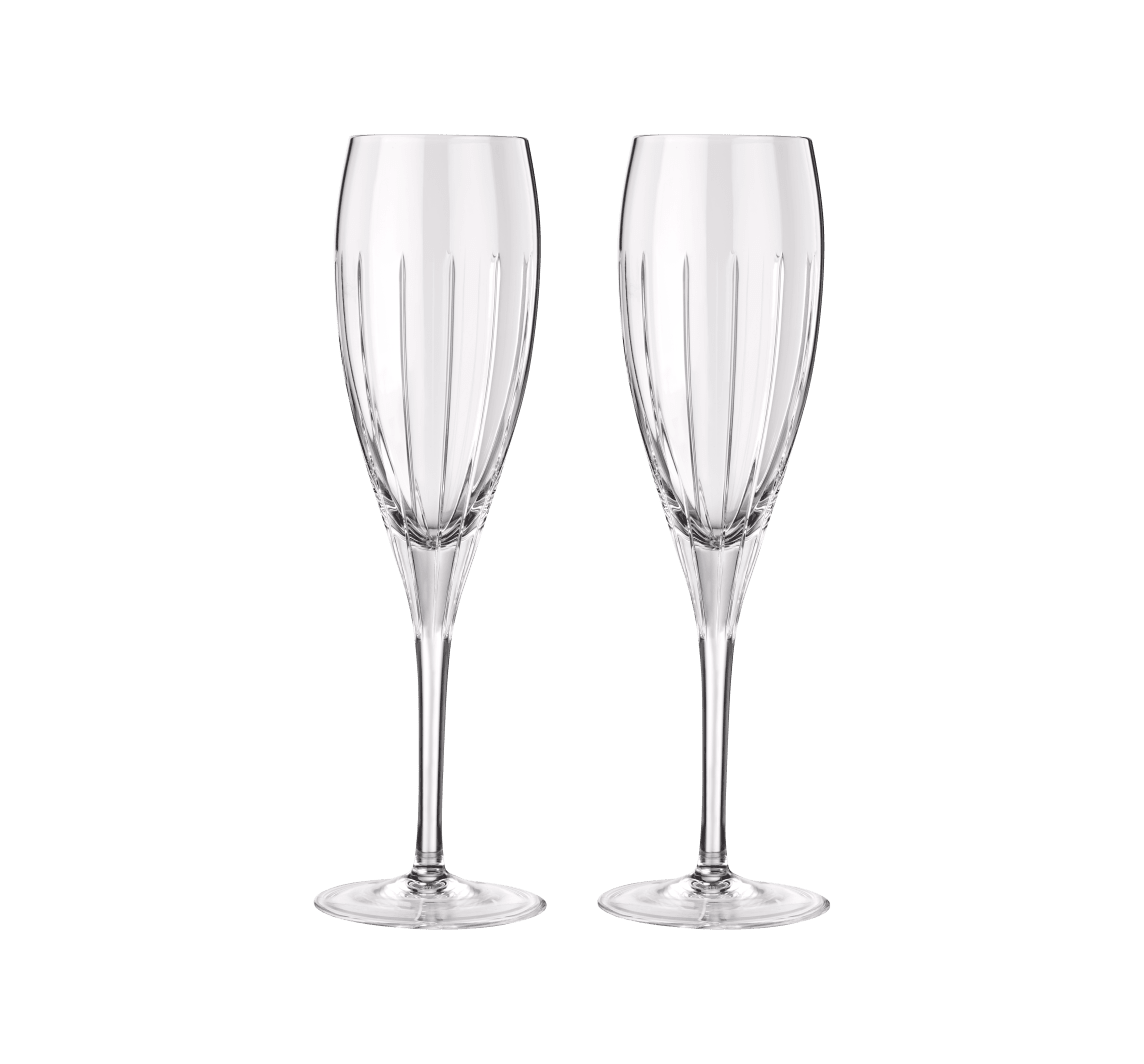 Christofle Crystal Champagne Flutes - Set of 2