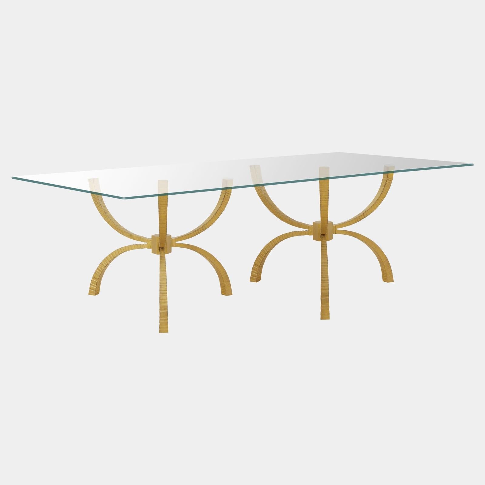 Global Views Teton Gold Rectangular Table