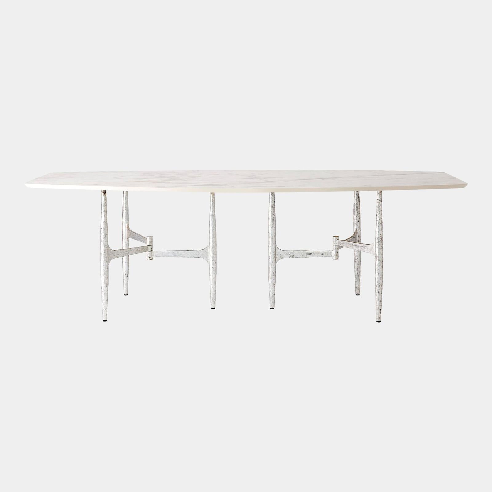 Global Views Radius Silver Rectangle Table Clearance