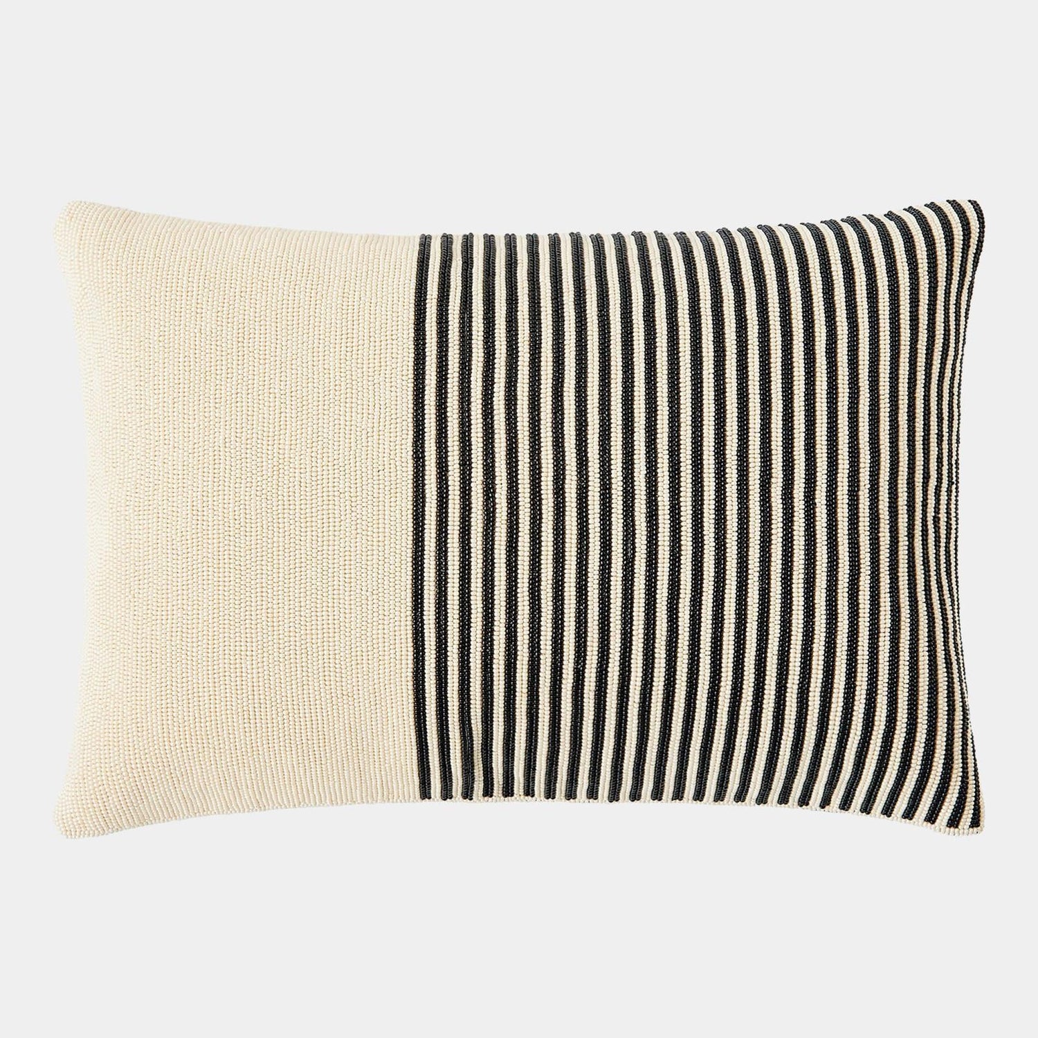 Global Views Striped Beaded Lumbar Pillow Clearance