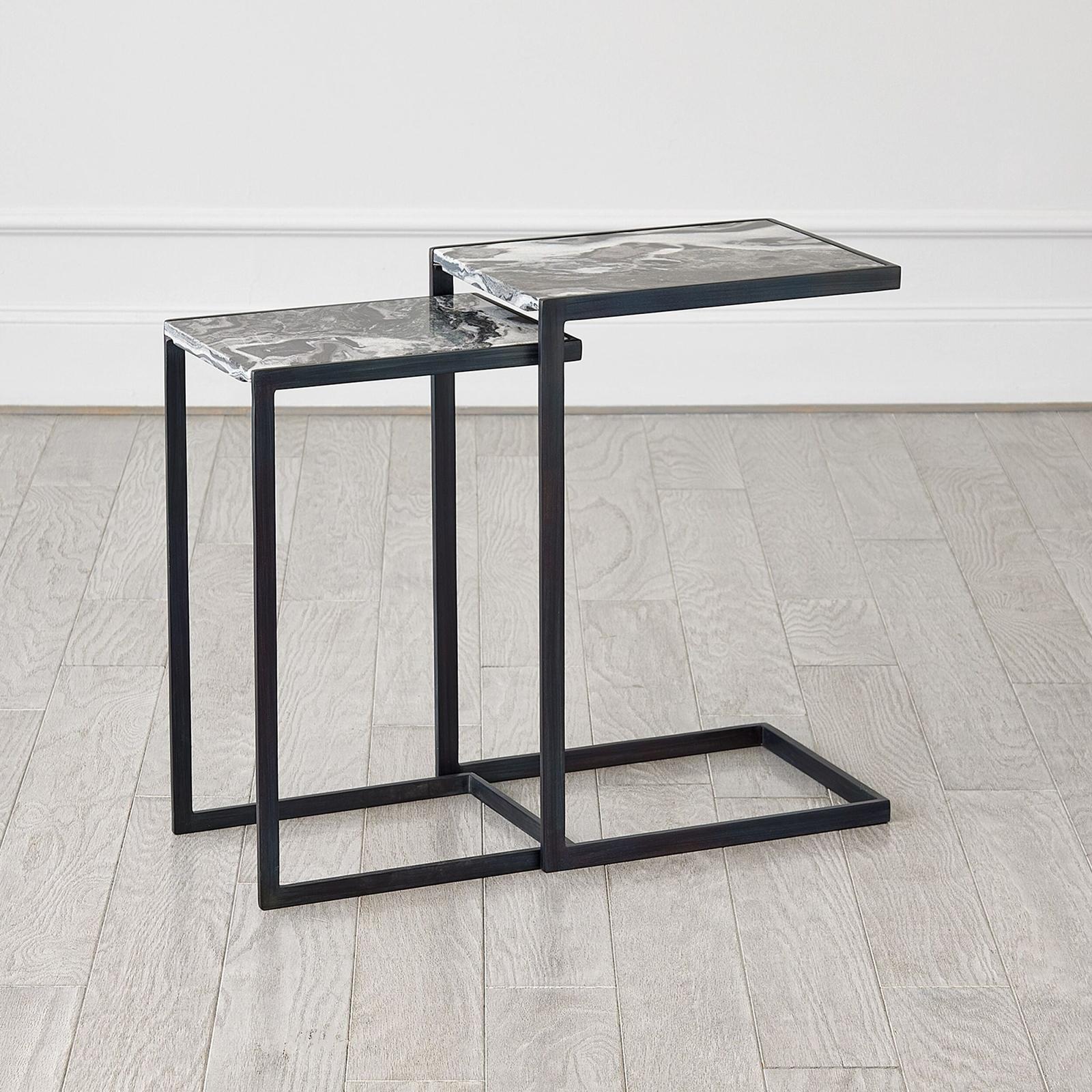 Global Views Nudge Nesting Gunmetal Table