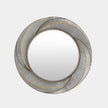 Global Views Whip Iron & Braised Brass Wire Mirror