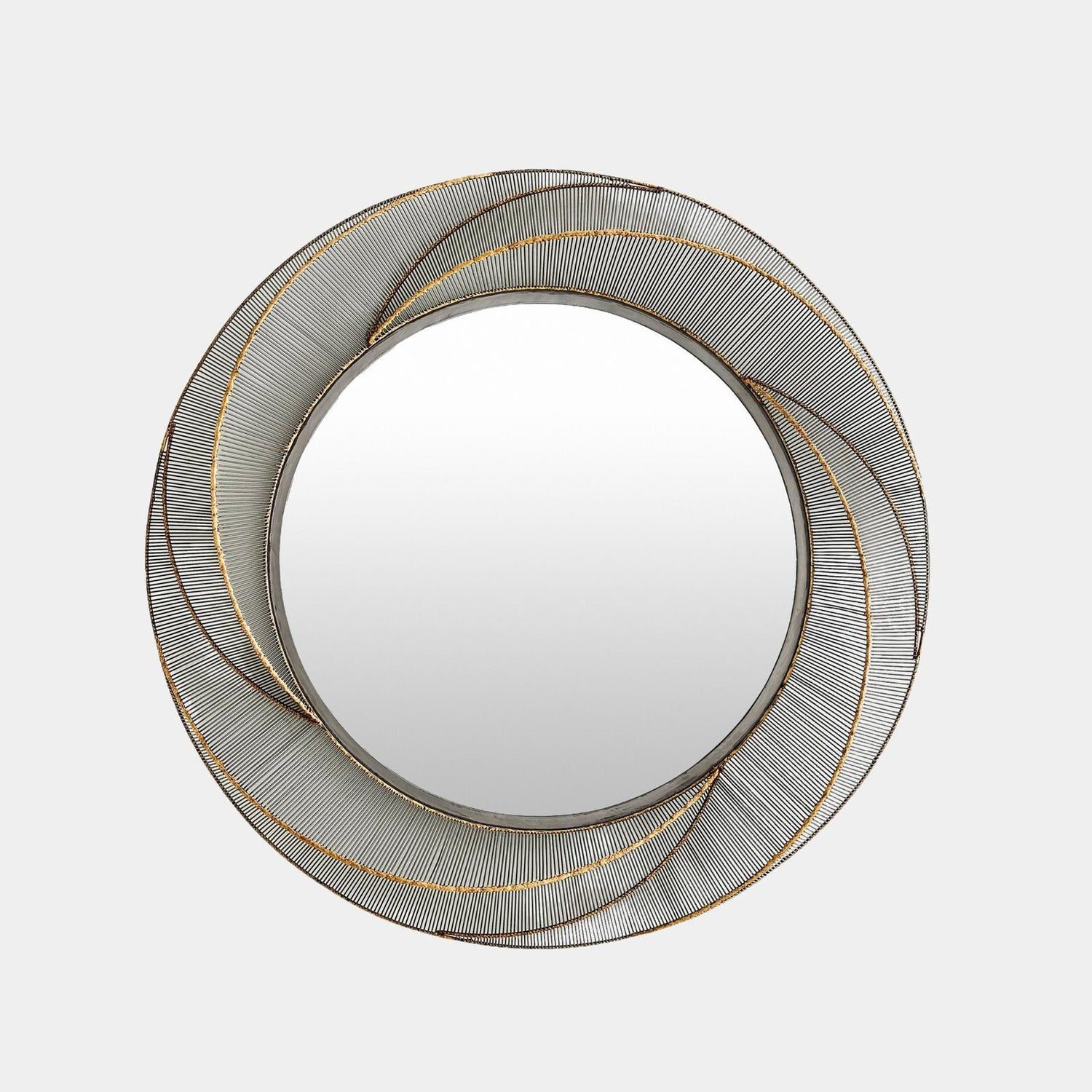Global Views Whip Iron & Braised Brass Wire Mirror