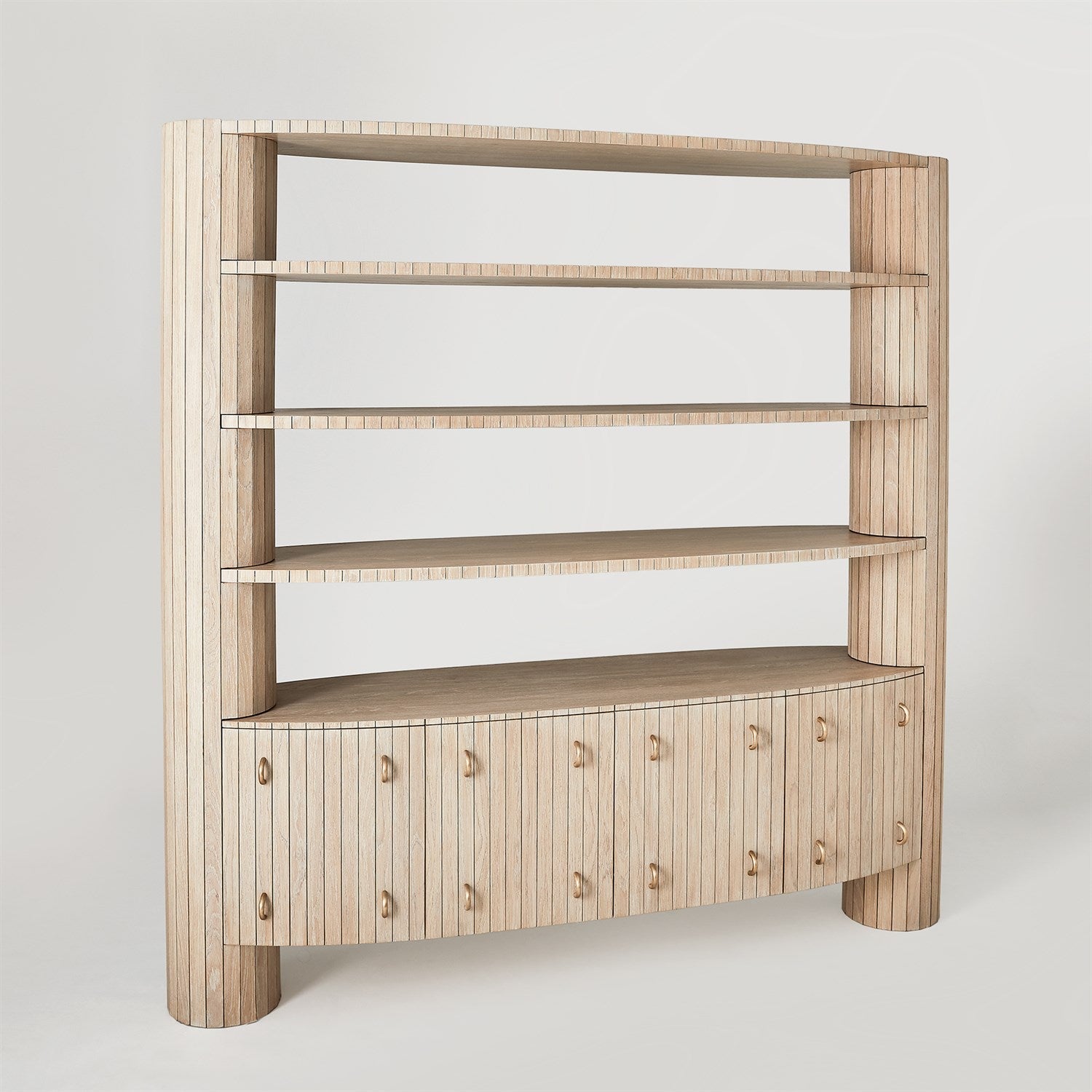 Global Views Luna Natural Oak Bookshelf by Ashley Childers Clearance