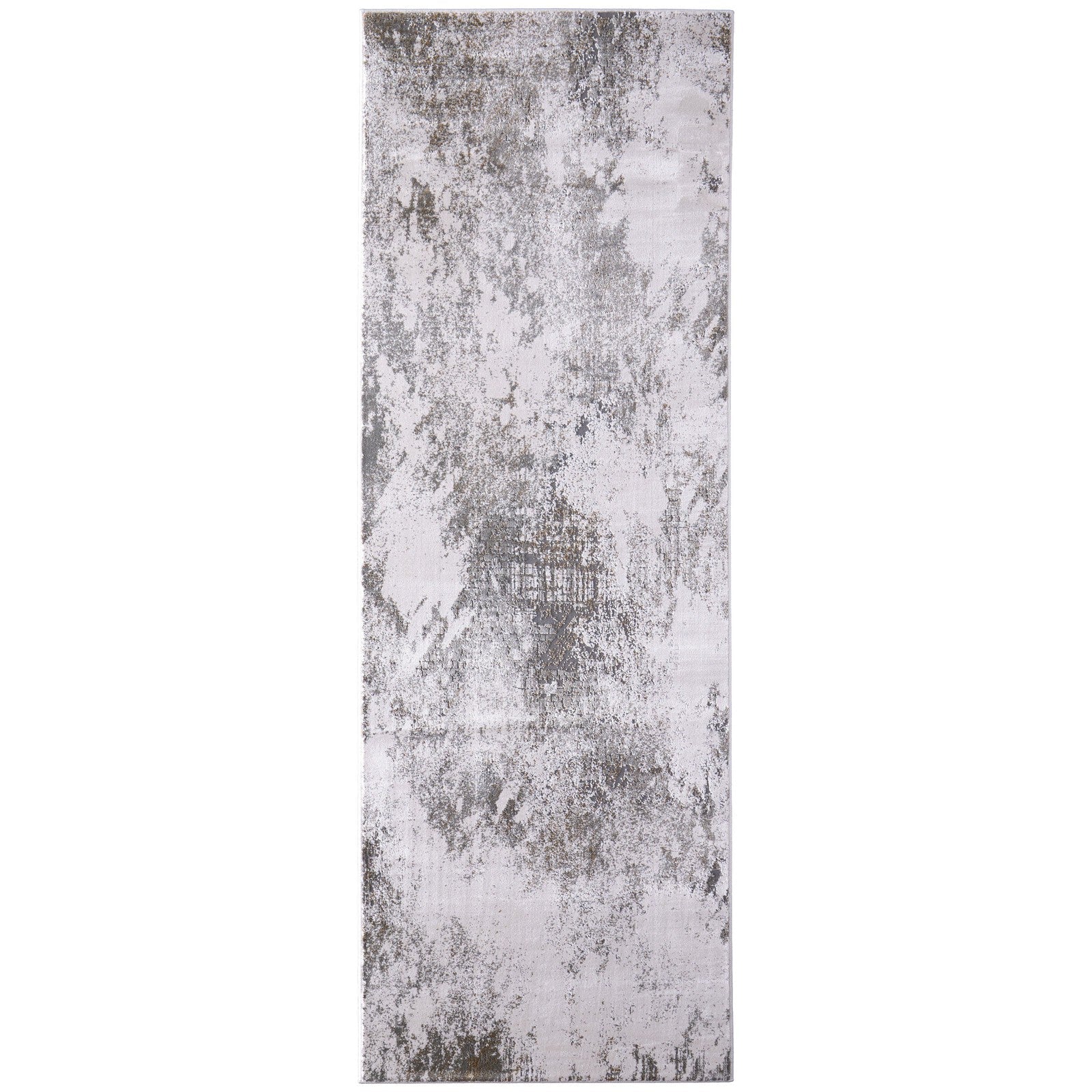 Feizy Waldor 39NDF Modern Abstract in Gray/Silver/Taupe