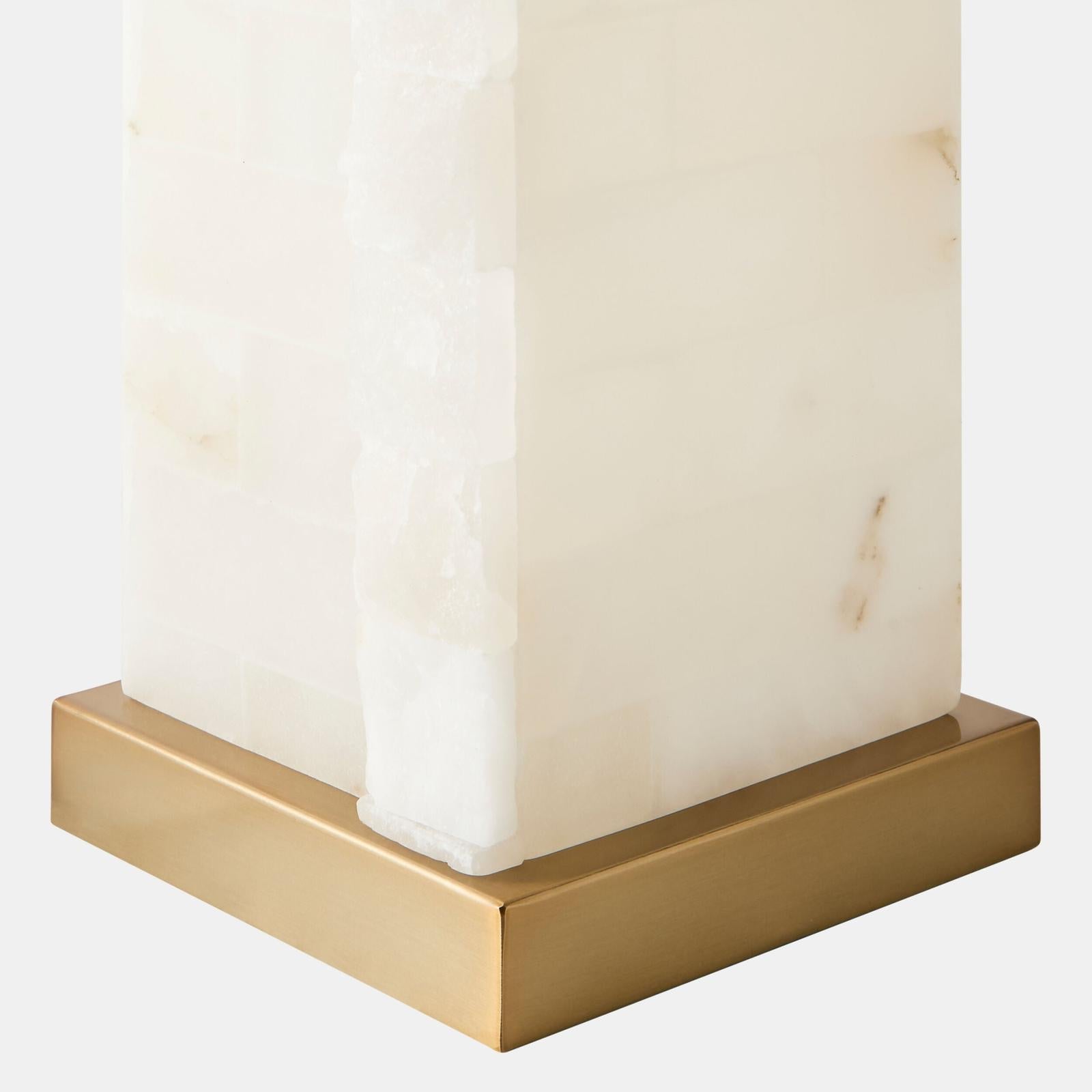 Global Views Kasia Square Alabaster Lamp