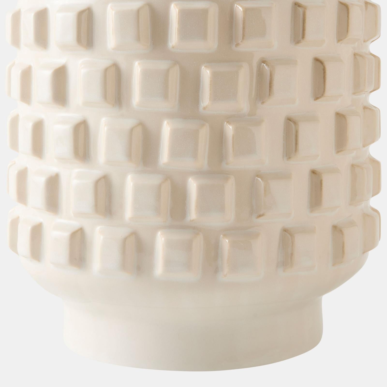 Global Views Otto Carved Beige Ceramic Lamp