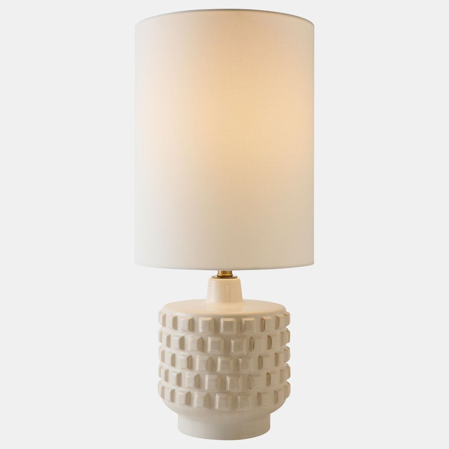Global Views Otto Carved Beige Ceramic Lamp