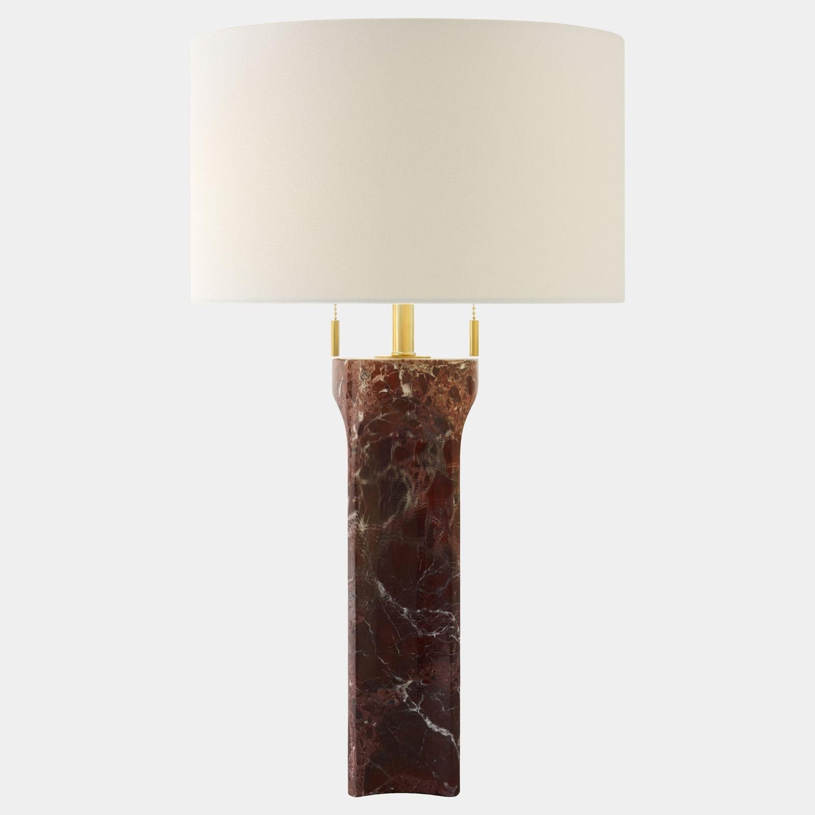 Global Views Rory Marble Column Lamp