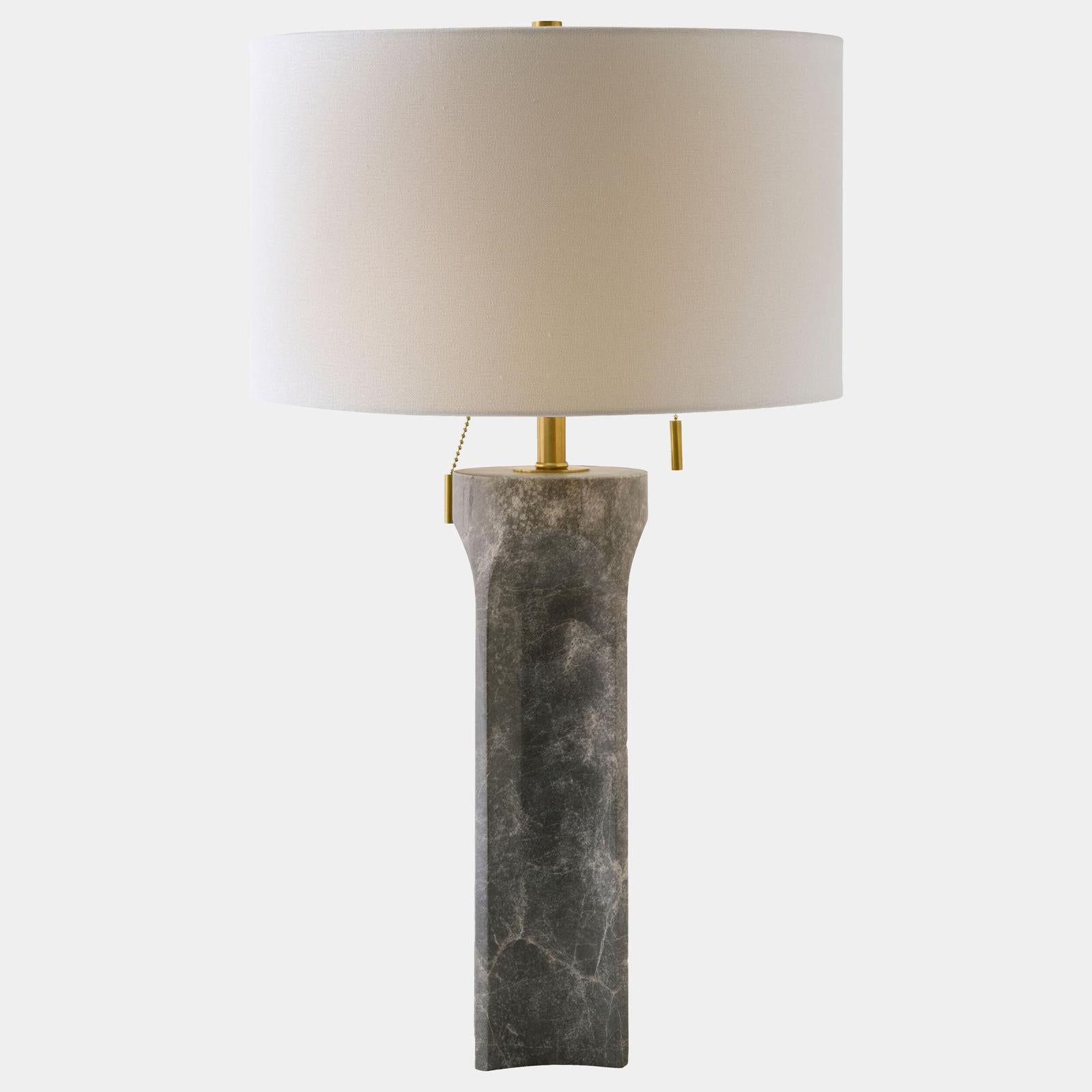 Global Views Rory Marble Column Lamp