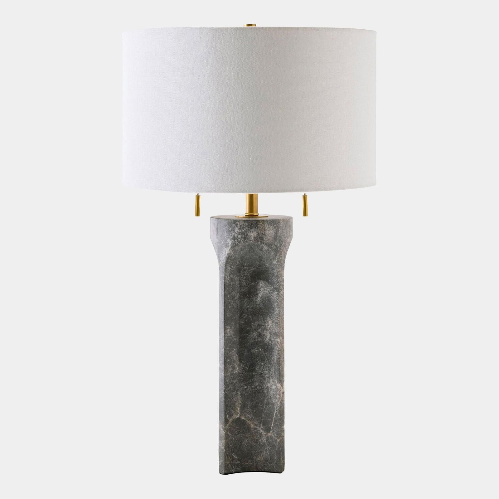 Global Views Rory Marble Column Lamp