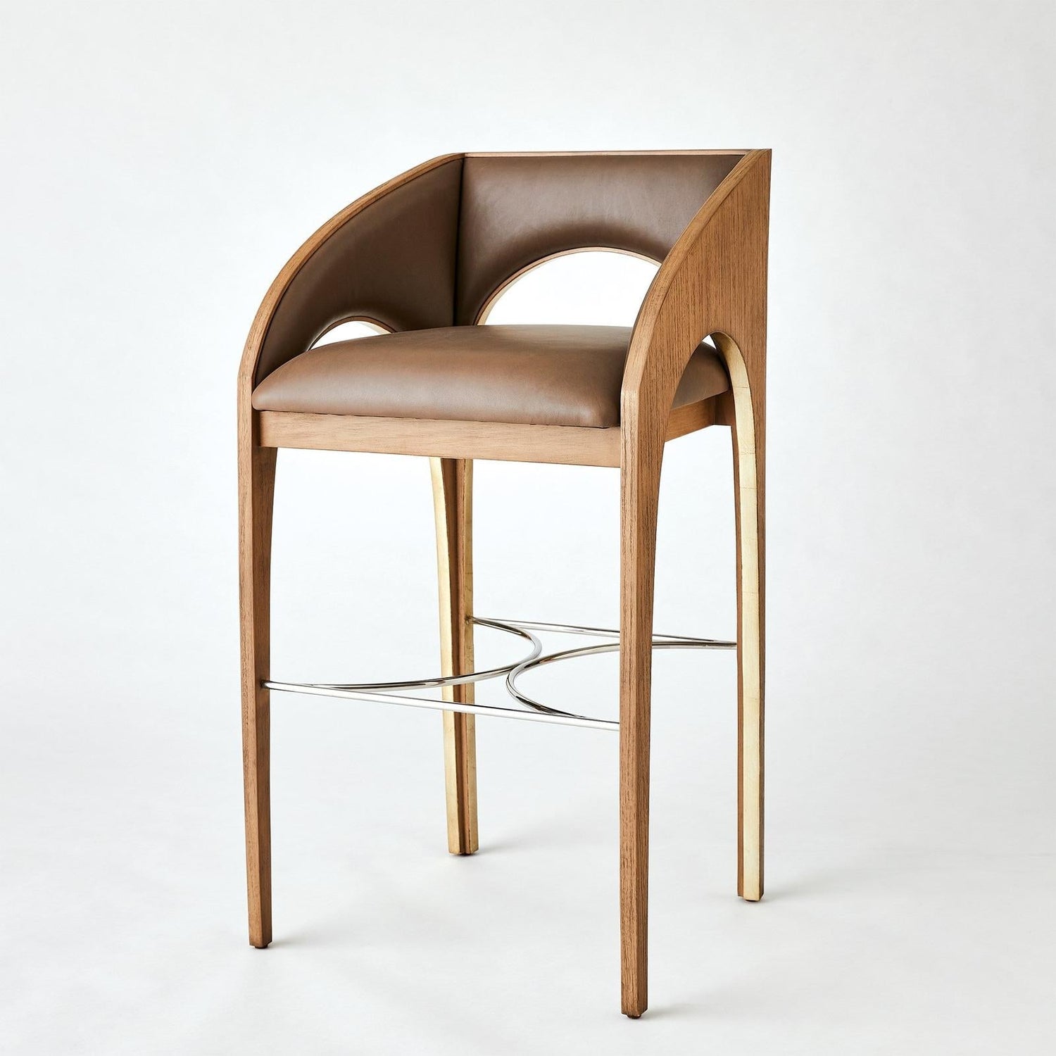 Global Views Nutmeg Arches Barstool