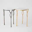Global Views Gold Leaf Chiseled Loop Table