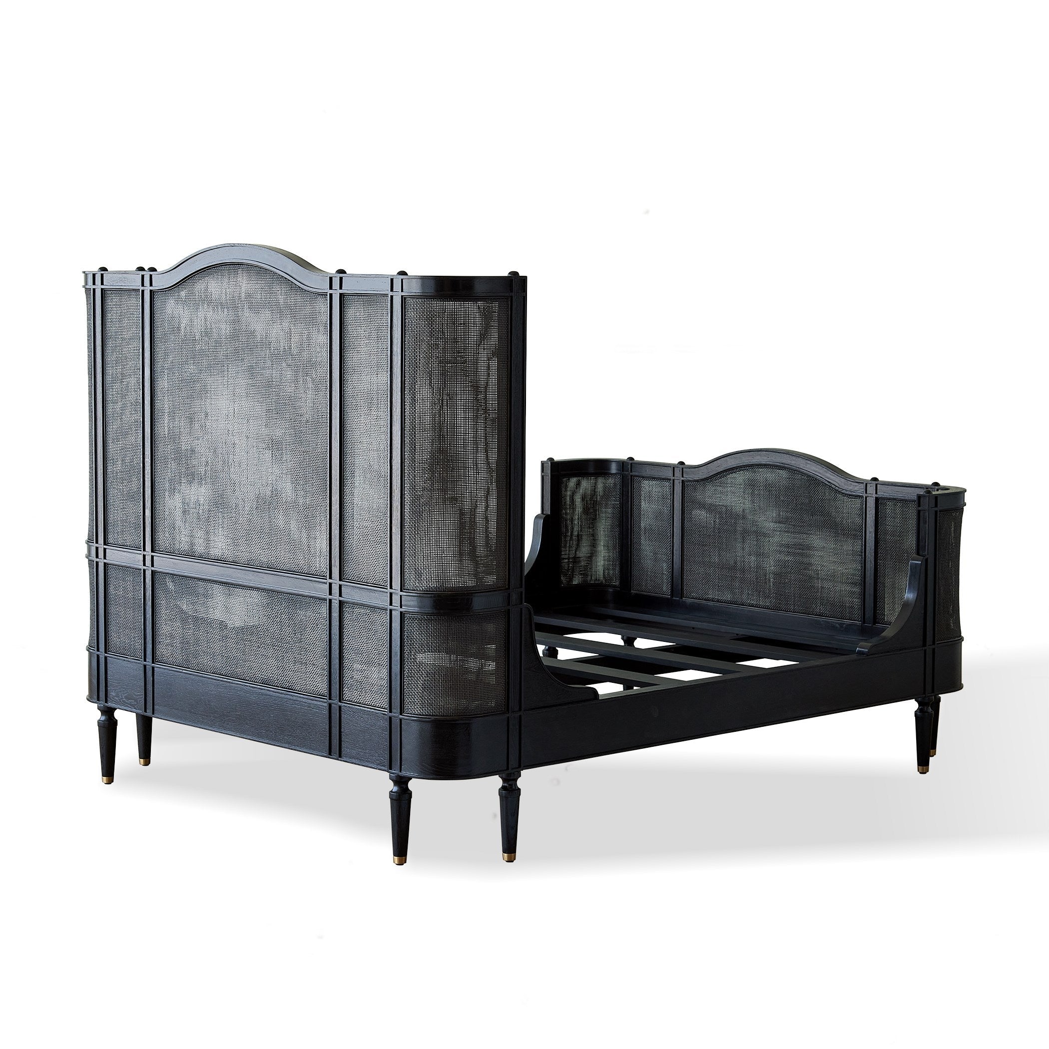 Global Views Blackened Josephine Oak Bed