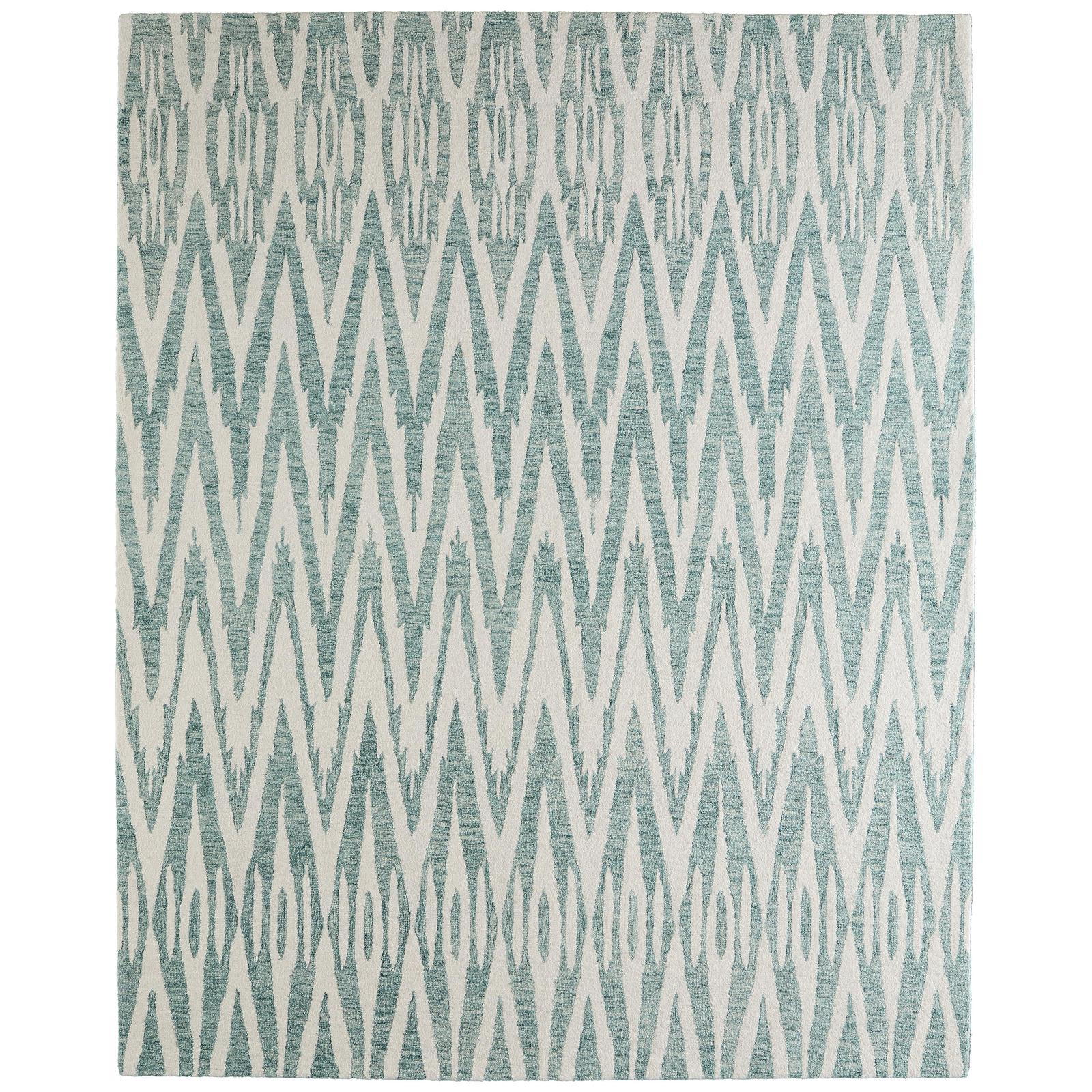 Feizy Wallace 8A40F Modern Chevron Rug in Blue/White