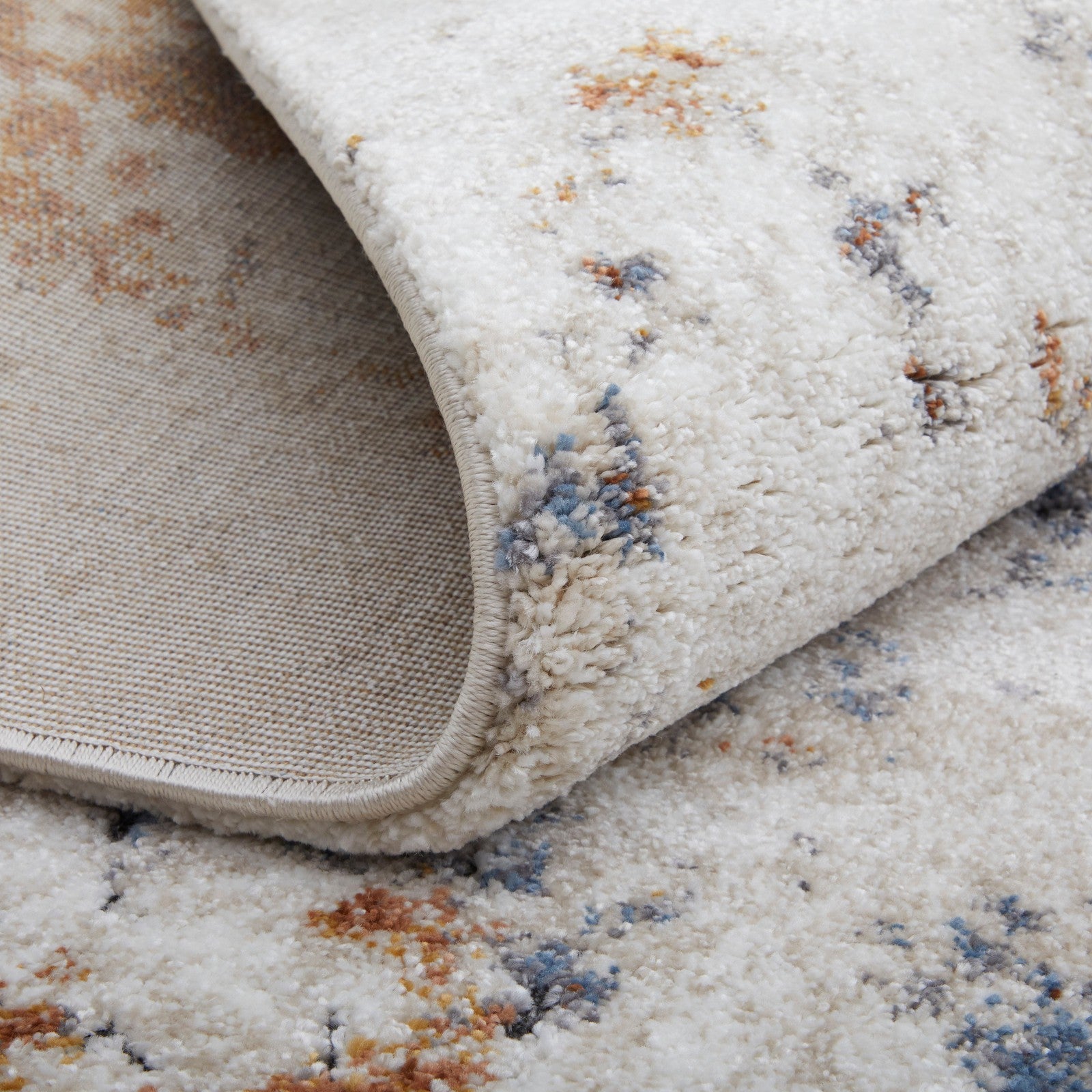 Feizy Gilmore 39MMF Modern Abstract in Ivory/Blue/Orange