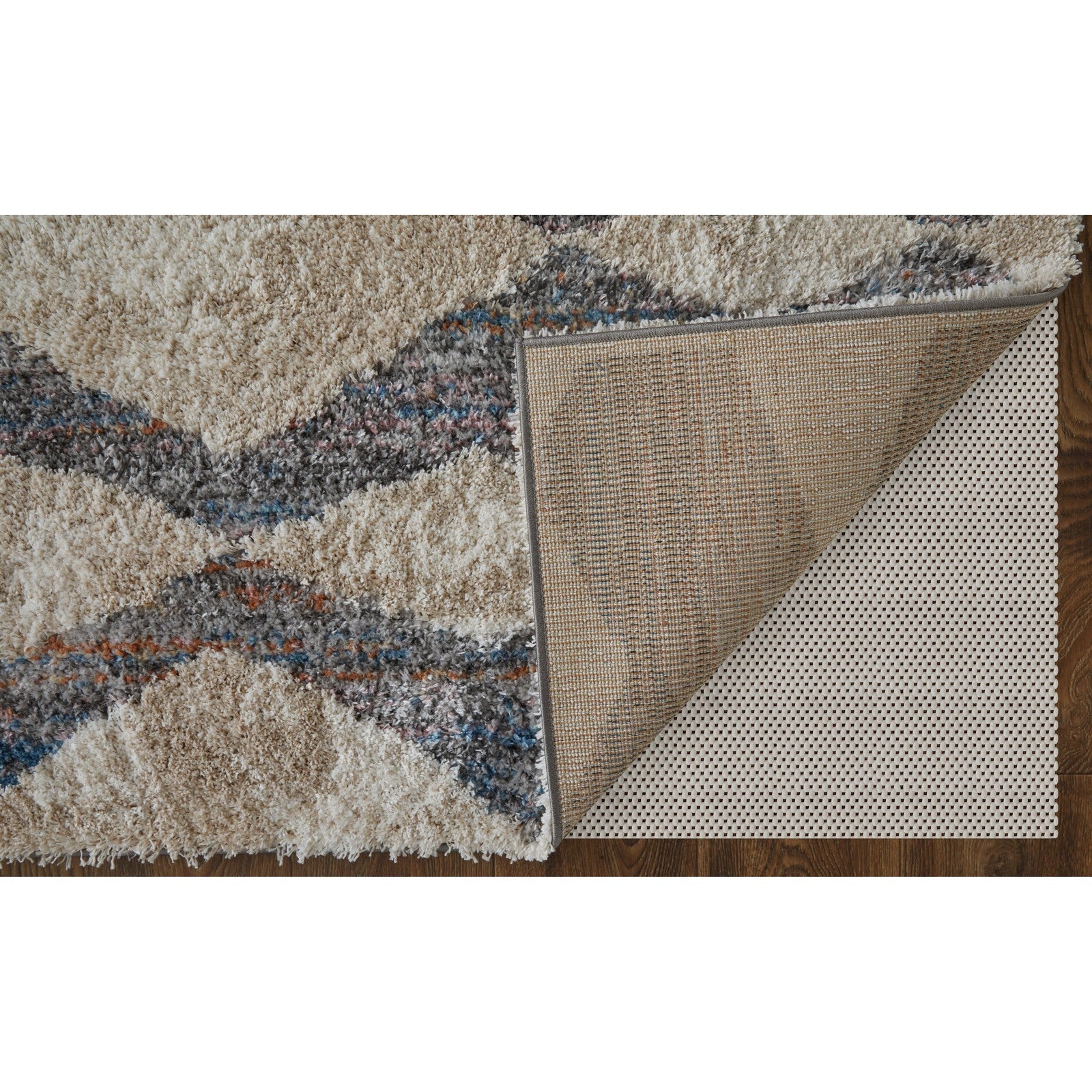 Feizy Mynka 39IFF Transitional Diamond in Tan/Ivory/Blue