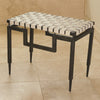 Global Views Iron Leather Bench