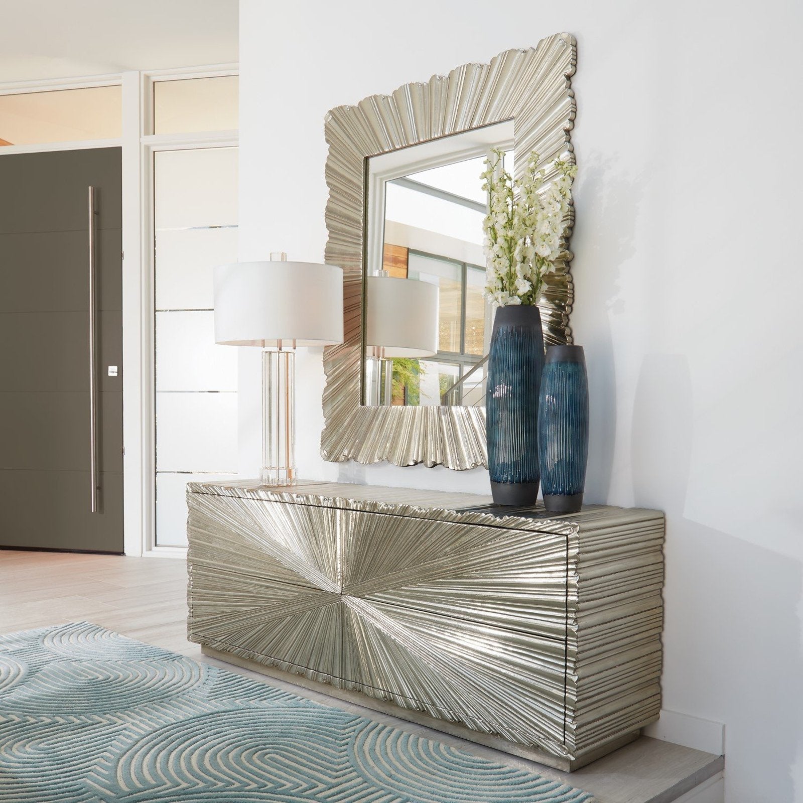 Global Views Linenfold Cabinet