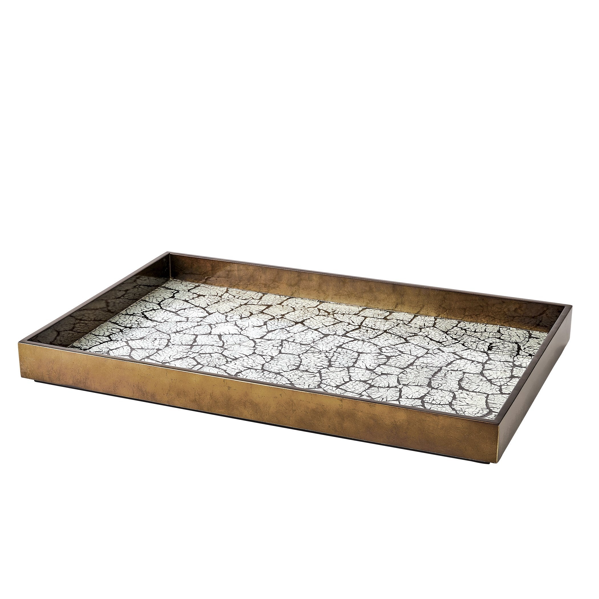 Global Views Antique Gold Leaf Eggshell Tray