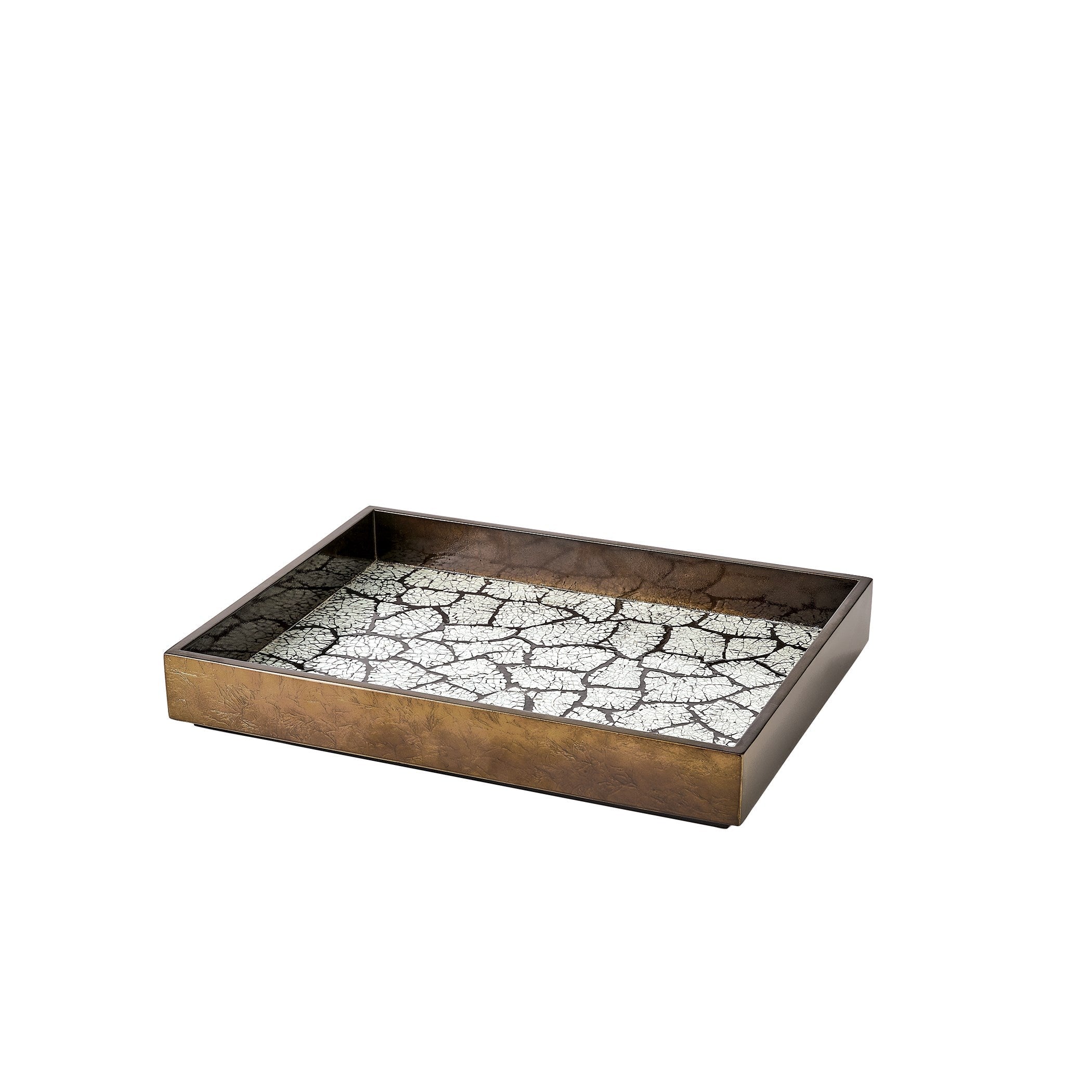 Global Views Antique Gold Leaf Eggshell Tray