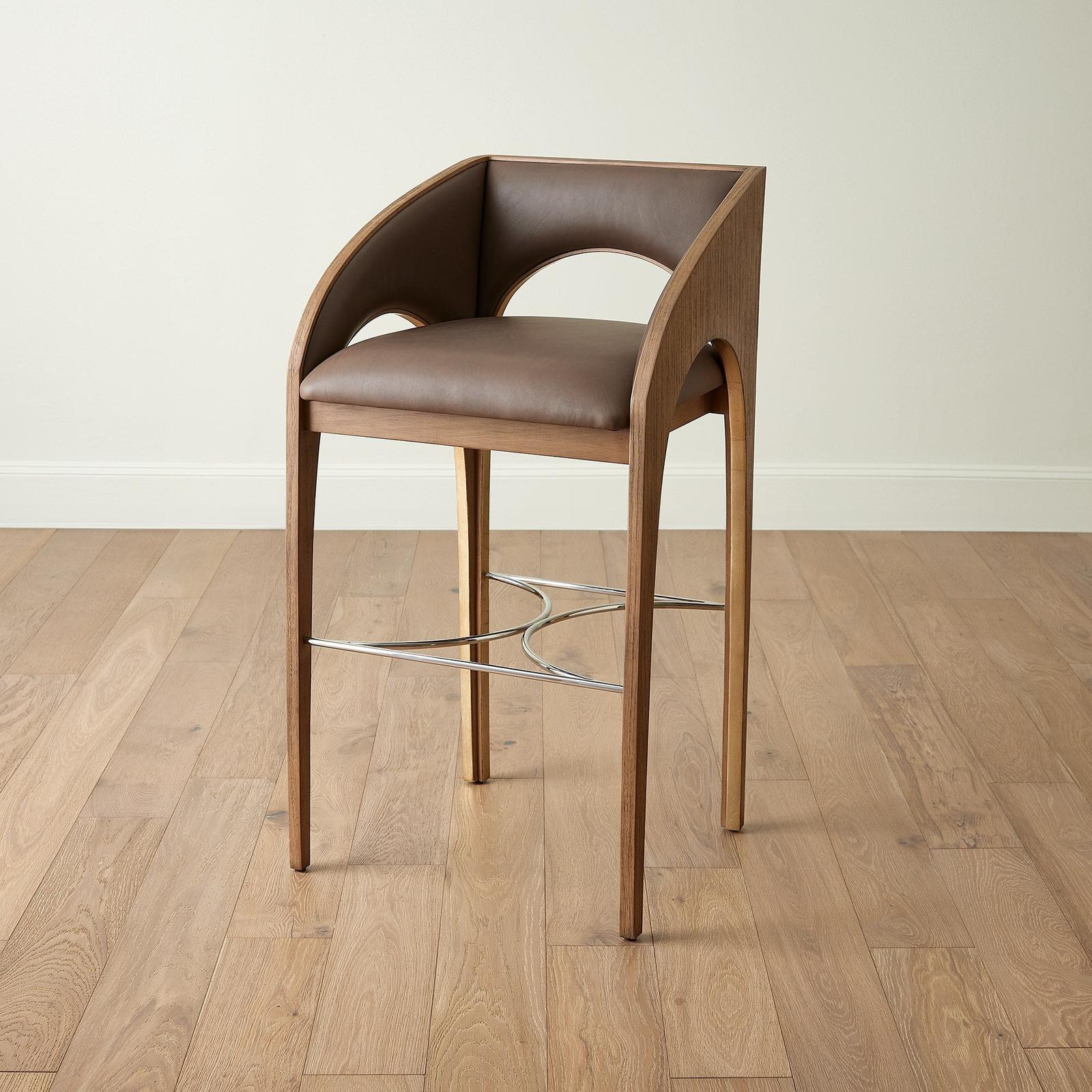 Global Views Nutmeg Arches Barstool