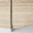 Global Views Sundial Side Table, Travertine Top